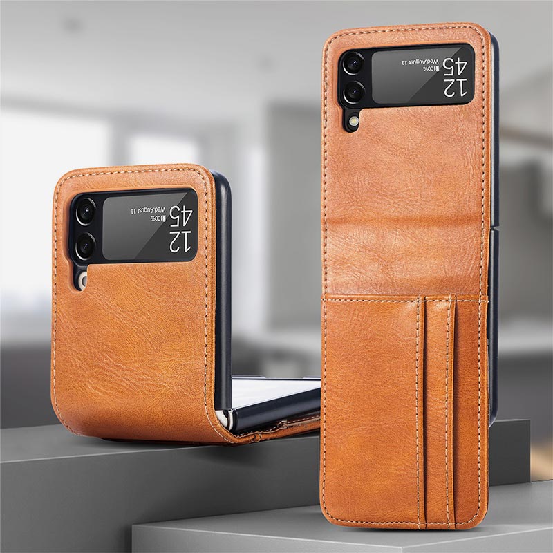 Samsung Galaxy Z Flip& Z Flip 3/4/5/6 Phone Case Leather Phone Bag with Multi-Slot