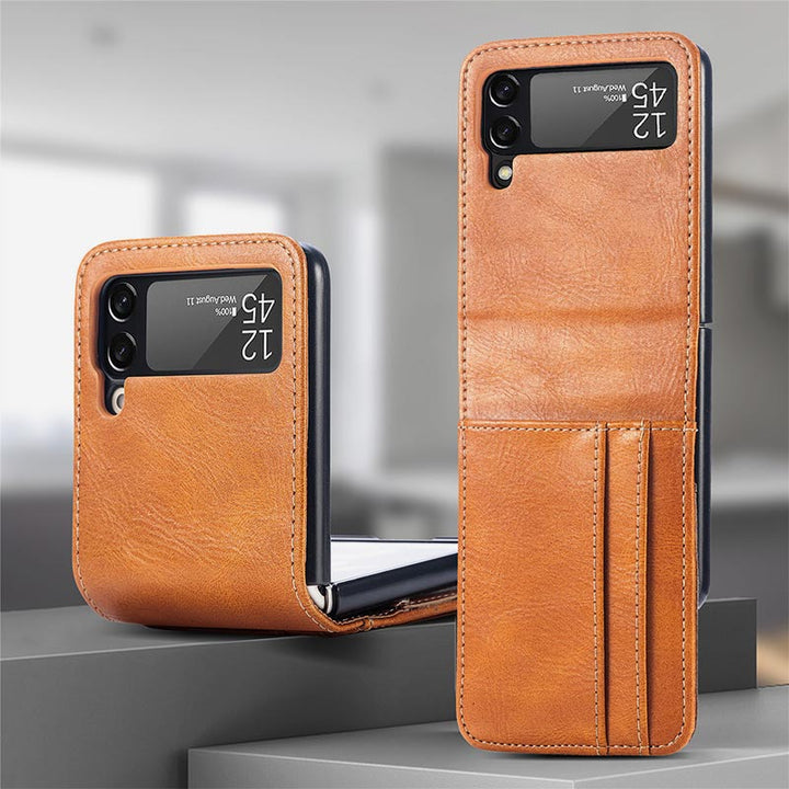 Samsung Galaxy Z Flip& Z Flip 3/4/5/6 Phone Case Leather Phone Bag with Multi-Slot