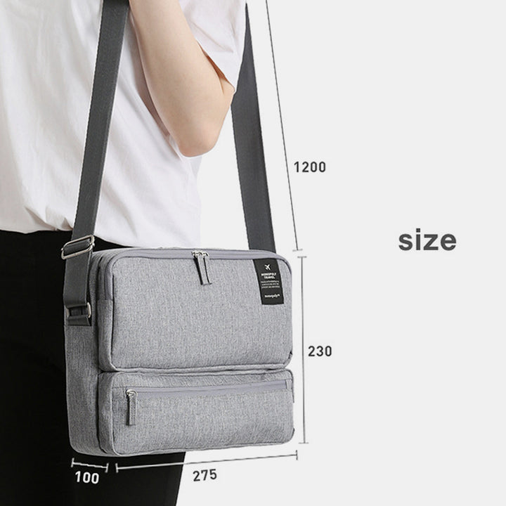 Multi-Compartment Multifunctional Messenger Bag Laptop Crossbody Bag