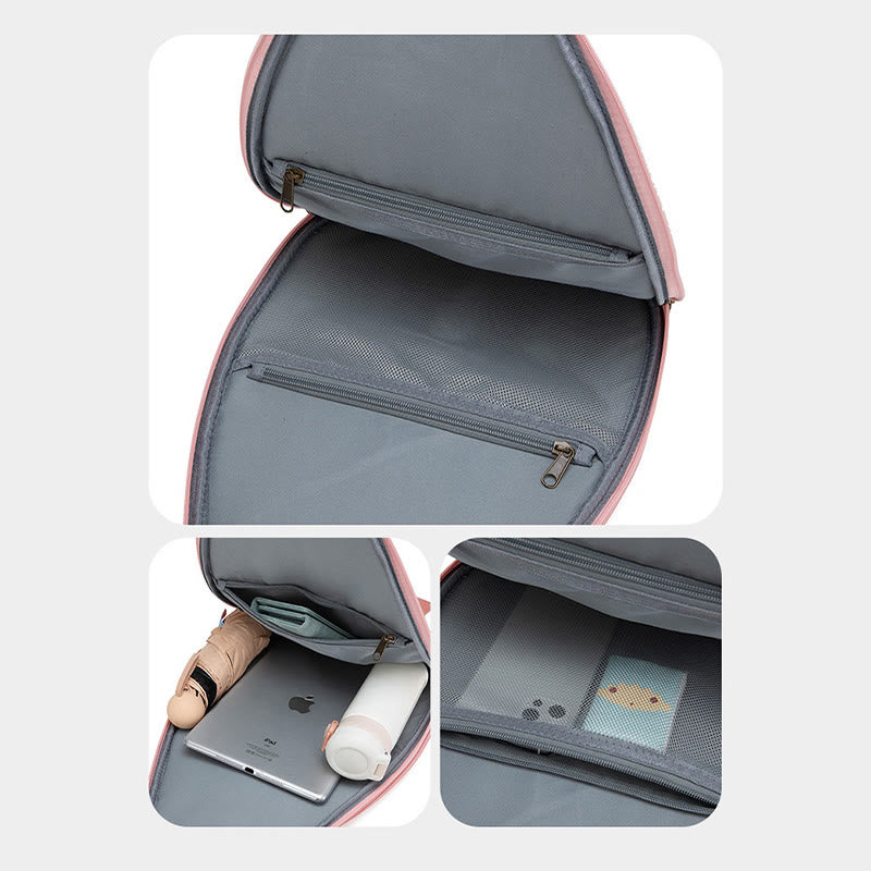Racket Bag For Women Plaid Pattern Waterproof Polyester Crossbody Bag - image 1