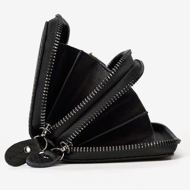 Long Wallet For Men Genuine Leather Retro Casual Clutch