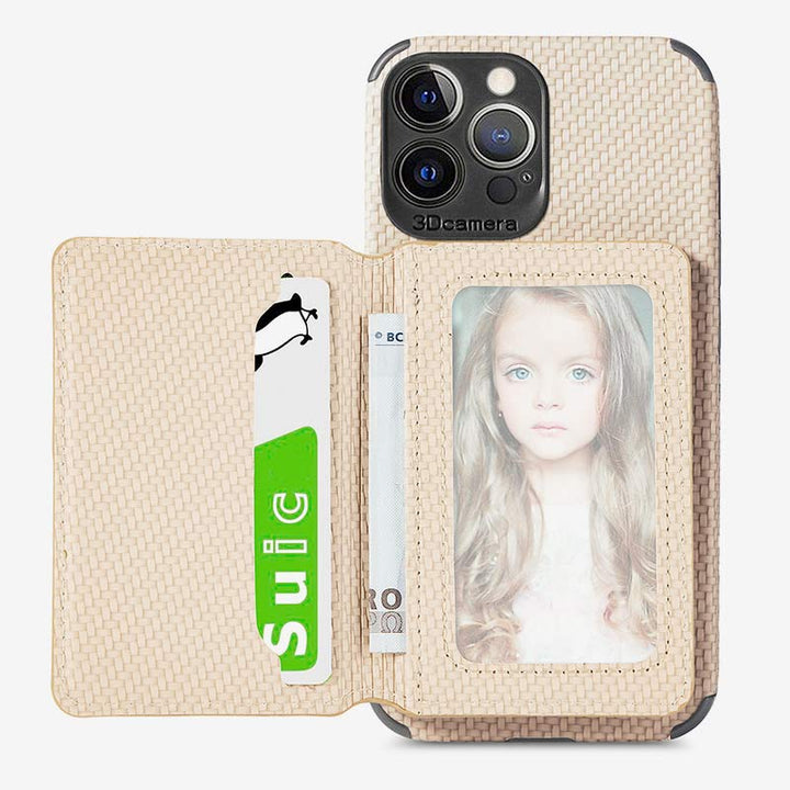 RFID Blocking Phone Case Wallet with Card Holder Kickstand for iPhone