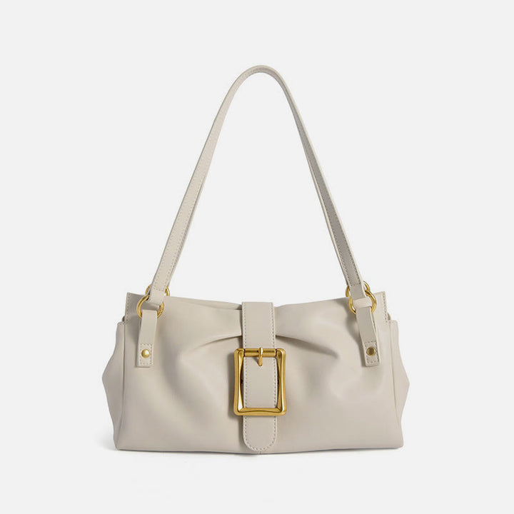 Retro Classic Underarm Bag For Women Genuine Leather Shoulder Purse