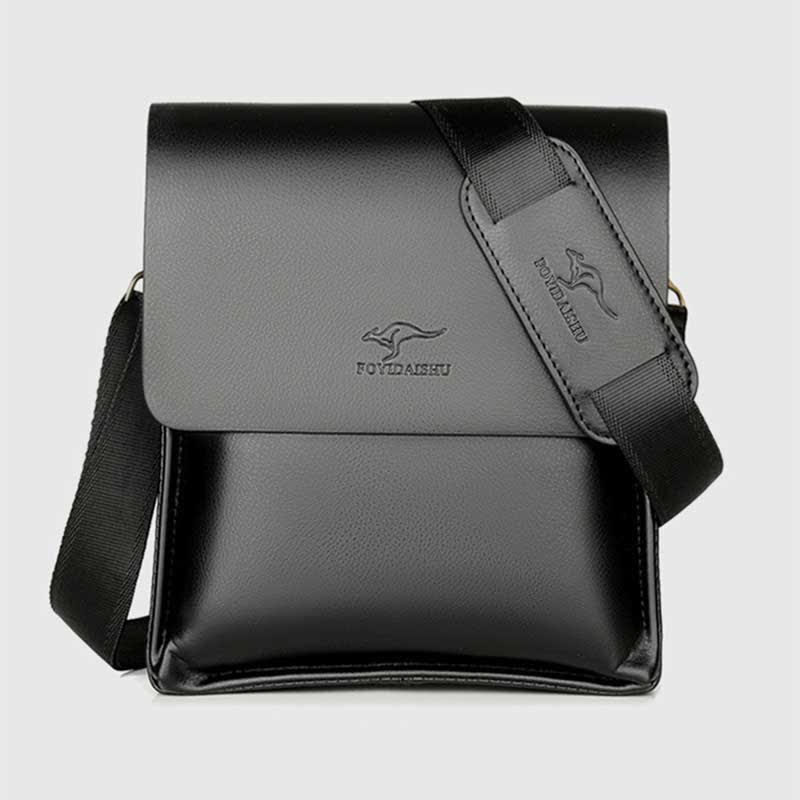 Men's Leather Crossbody Bag Messenger Bag Travel Work Business Satchel