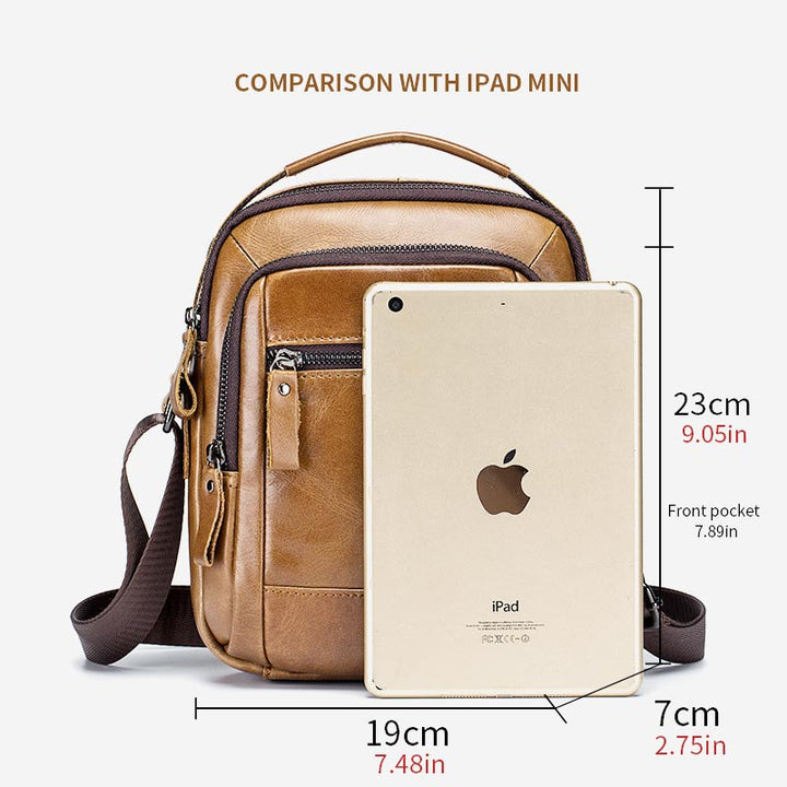 Genuine Leather Vintage Crossbody Bag - image 12