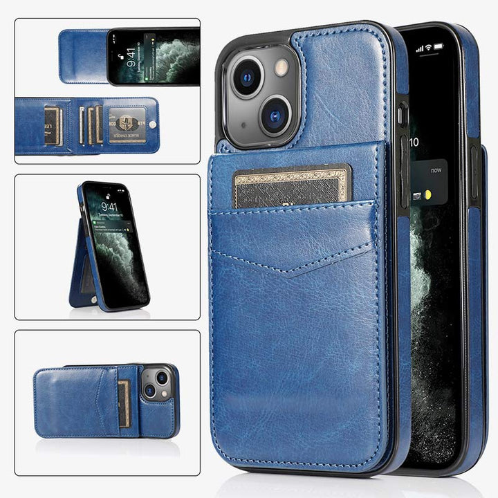 iPhone Wallet Case Quality Kickstand Phone Case with Multiple Card Slot