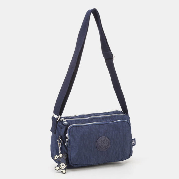 Crossbody Purses for Women Triple Zip Lightweight Nylon Shoulder Bag