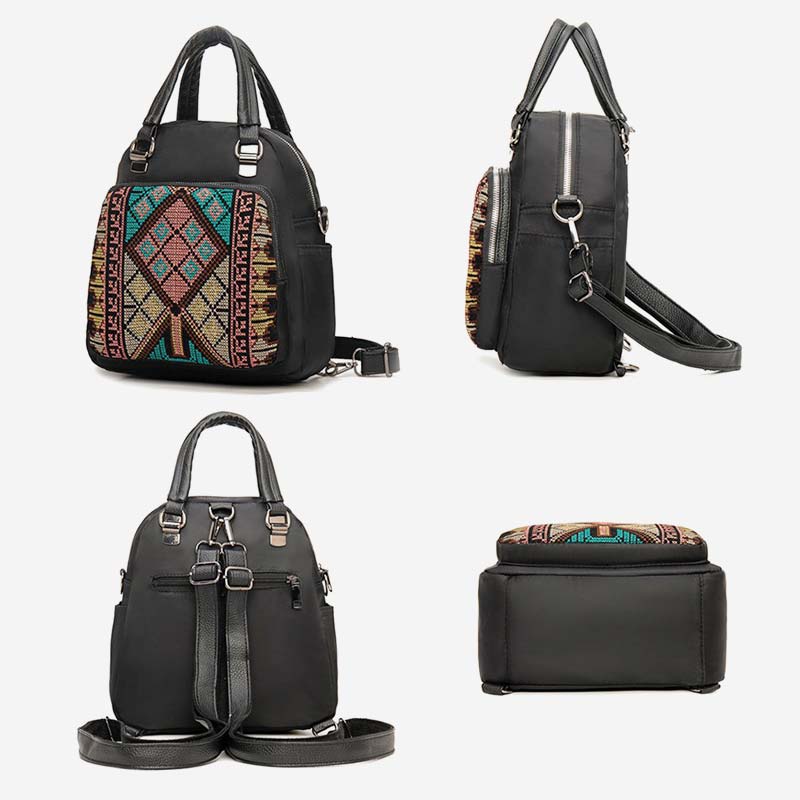 Multi-Carry Folk-Custom Bohemian Backpack