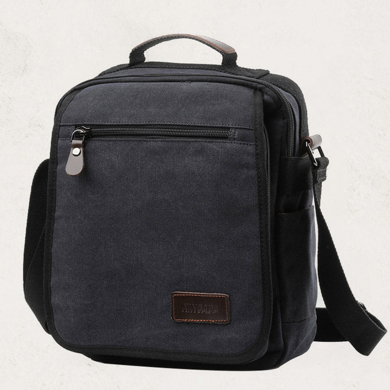 Retro Canvas Messenger Bag Multifunctional Business Crossbody Bag for Men