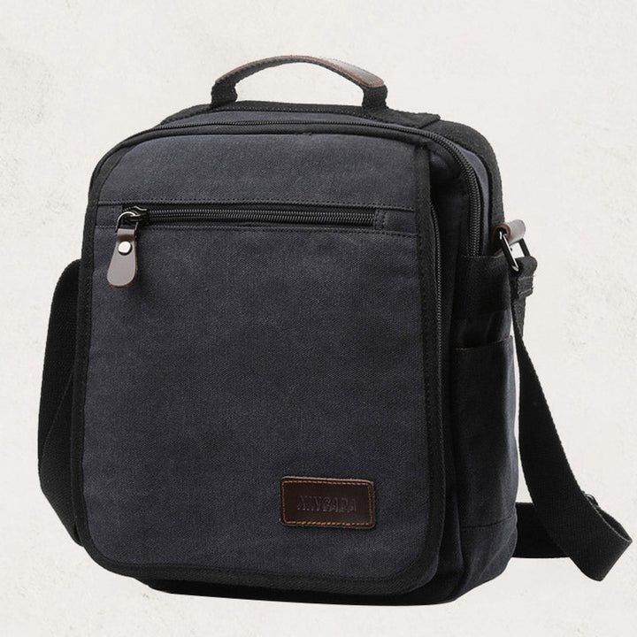 Retro Canvas Messenger Bag Multifunctional Business Crossbody Bag for Men
