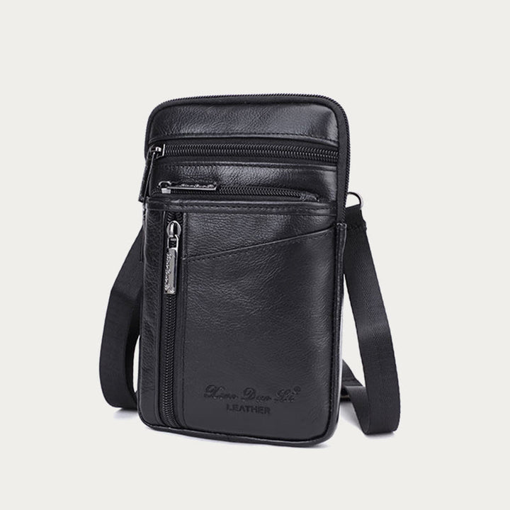Messenger Bag For Men Mini Ultra Thin Leather Shoulder Bag
