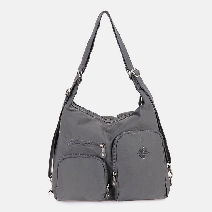 Nylon Hobo Handbags Convertible Backpack Crossbody Shoulder Bag
