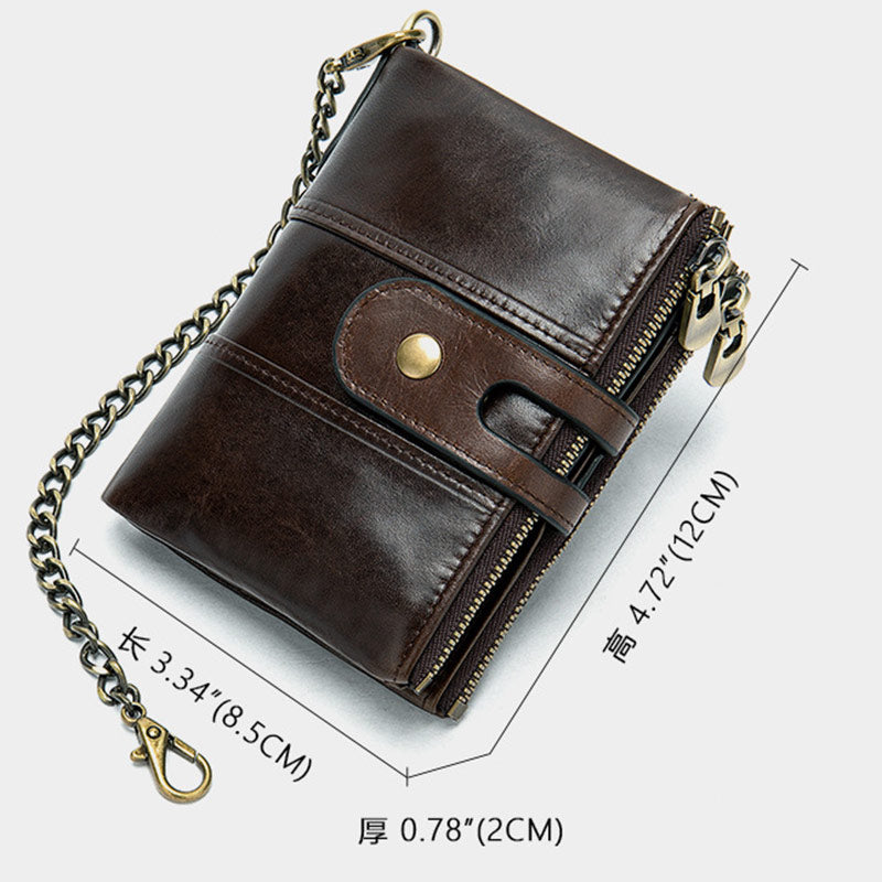 RFID Blocking Genuine Leather Wallet Card Holder