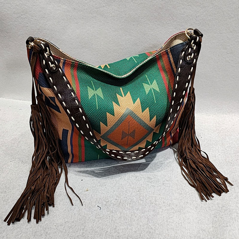 Women Tote Bag Fashion Bohemian Tassel Shoulder Bag Vintage Boho Handbags