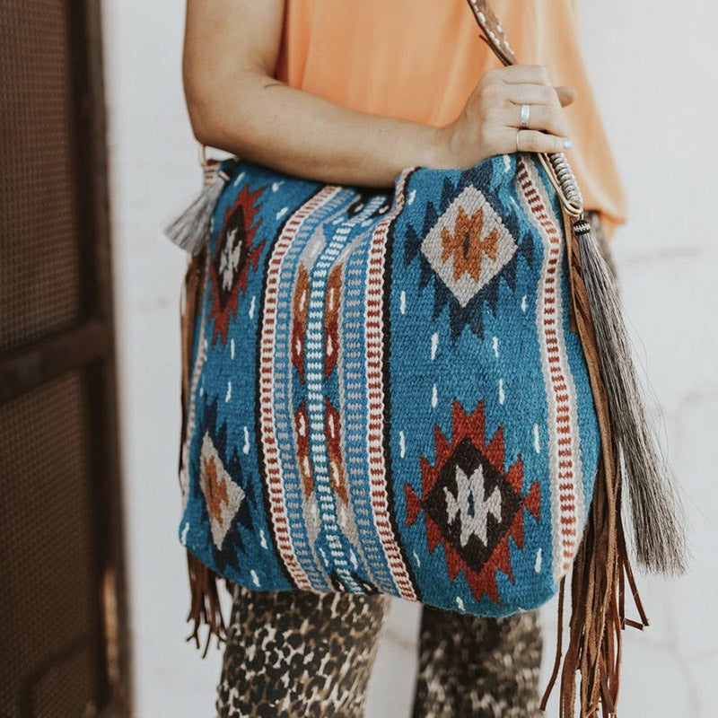 Women Tote Bag Fashion Bohemian Tassel Shoulder Bag Vintage Boho Handbags