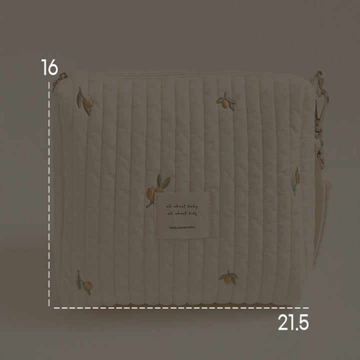 Embroidery Cotton Baby Diaper Bag Organizer Pouch Travel Mommy Bag