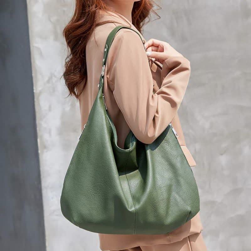 Large Soft Leather Hobo Bag Handbag Tote Everyday Purse for Women