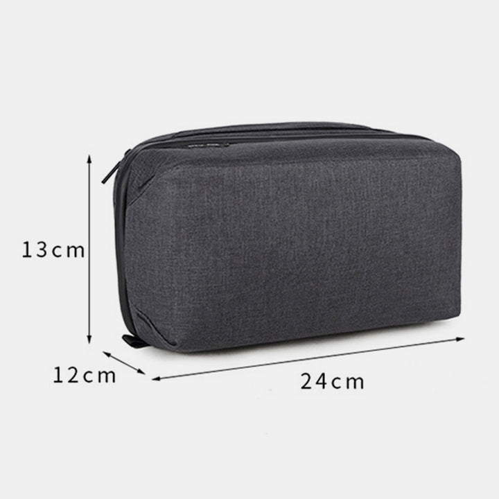 Lightweight Multi-Slot Zipper Storage Pouch Portable Electronics Organizer Makeup Bag