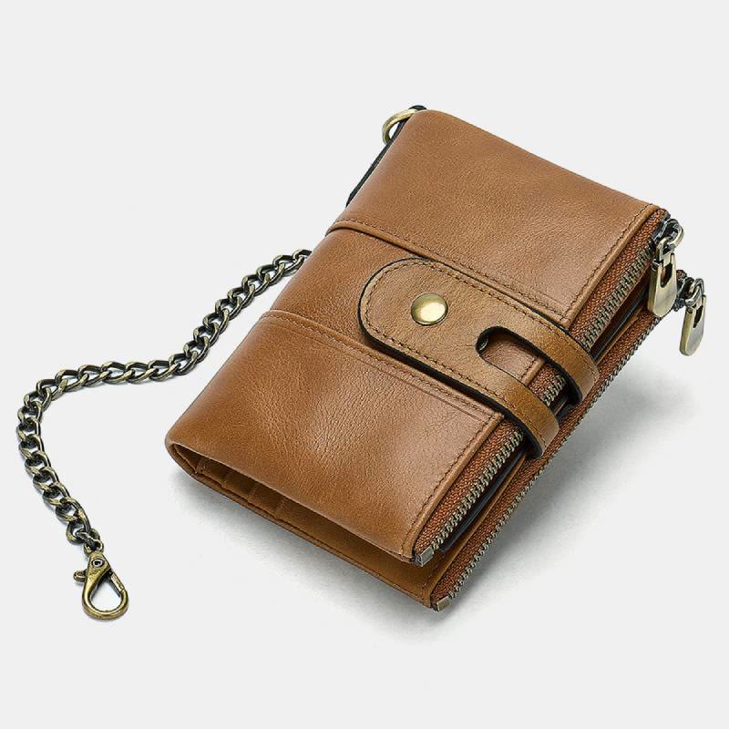 RFID Blocking Genuine Leather Wallet Card Holder