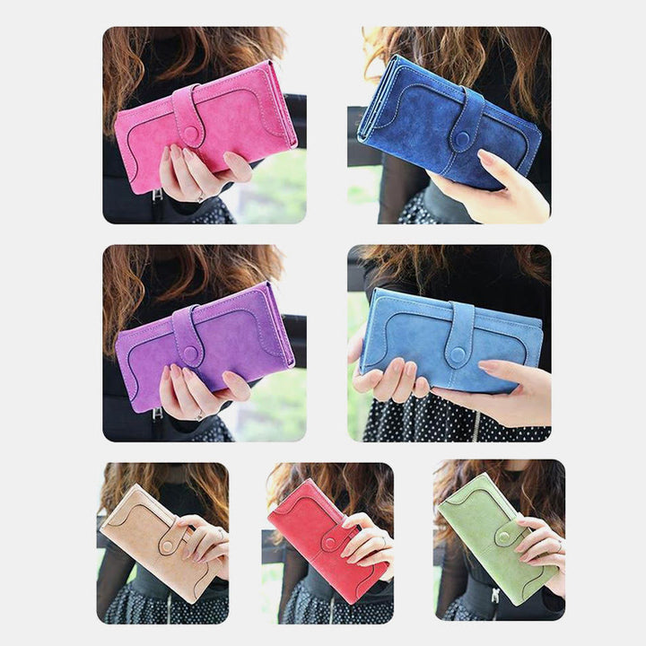 Long Wallet For Women Solid Color Multiple Slot Daily Purse - image 13