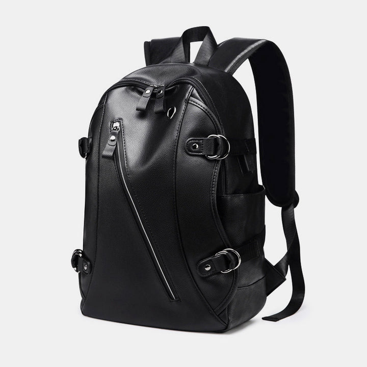 Multifunctional Anti-theft Large Capacity Leather Backpack With USB Charging Port