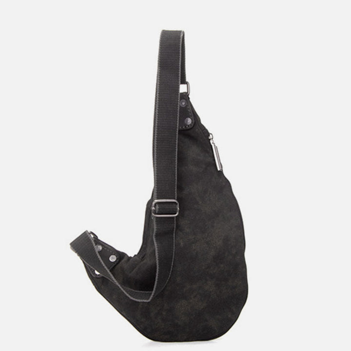 Multifunctional Canvas Chest Bag For Men Leisure Crossbody Riding Bag