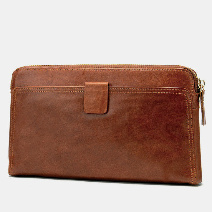 Large Capacity Genuine Leather Business Wallet