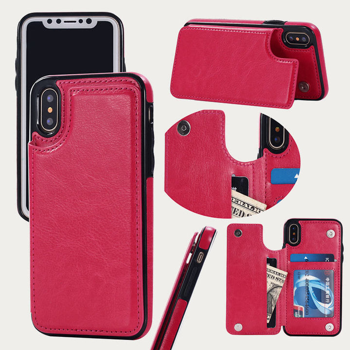 Phone Case For iPhone 13/14 Samsung S22/S20 Magnetic Wallet Case