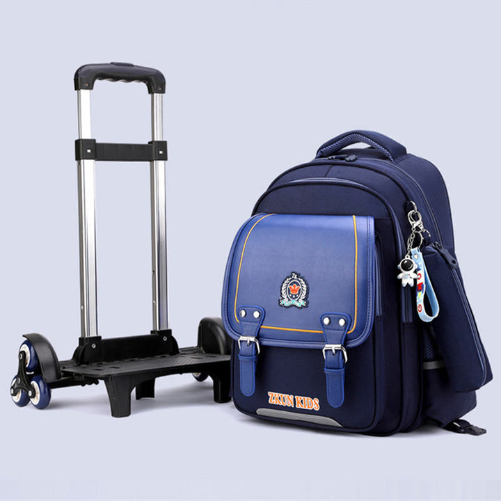 School Backpack For Kids Durable Waterproof Oxford Rolling School Bag