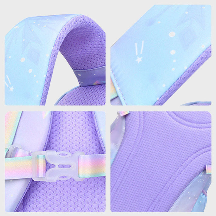 Backpack For Kids Gradient Color Lightweight Large Capacity Daily Schoolbag
