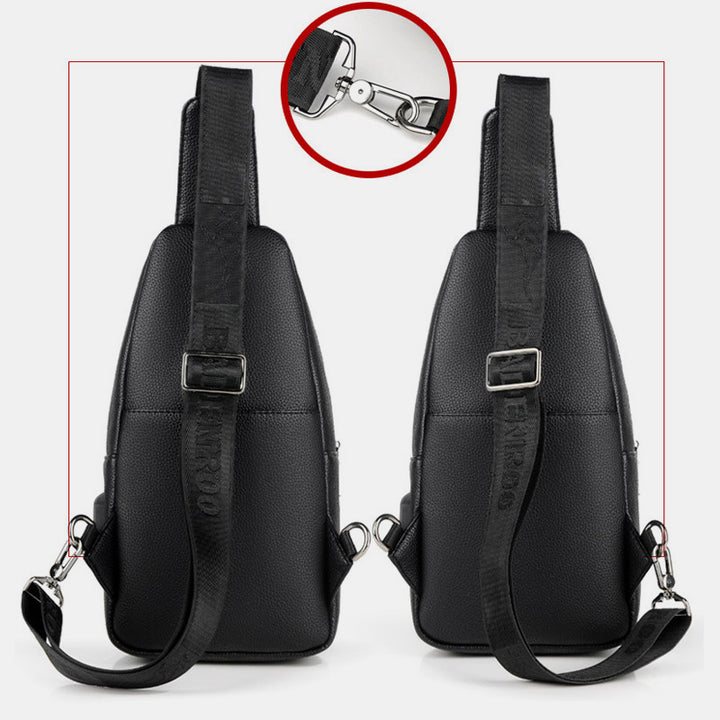 Multipurpose Sling Bag Waterproof Soft Crossbody Backpack with USB Charger Port