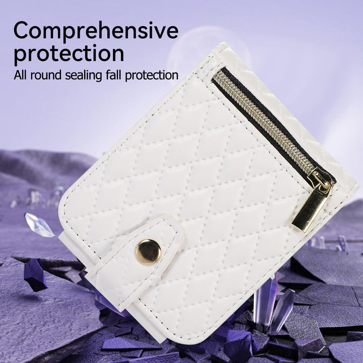 Phone Case For Daily  Z Flip5 Folded Quilted Pattern Case