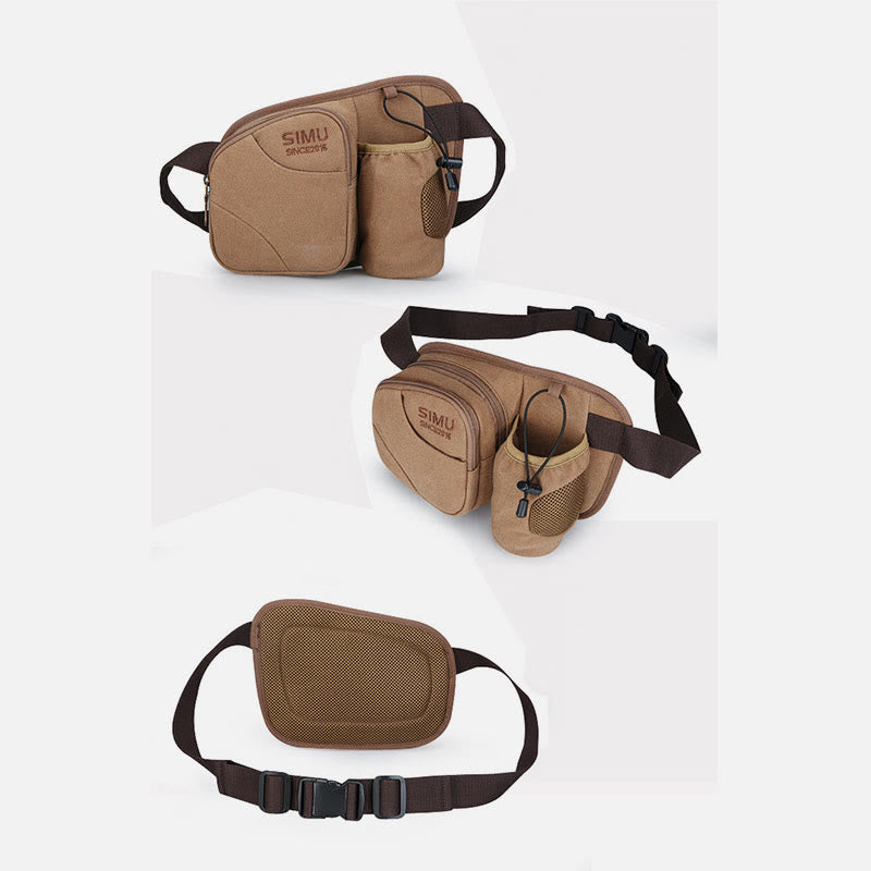Small Waist Bag for Men Outdoor Riding Canvas Sports Bag