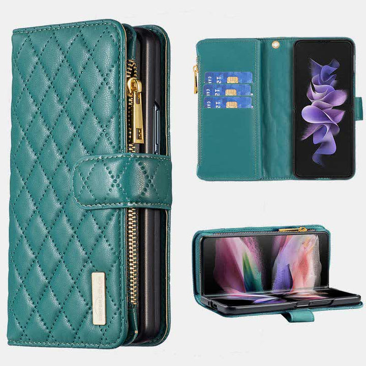 Unisex Luxury Leather Wallet Case Fits for Samsung Galaxy Z Fold 3 4 5