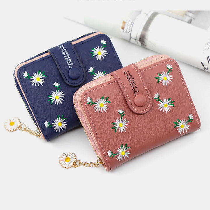 Cute Embroidery Wallet With Coin Purse