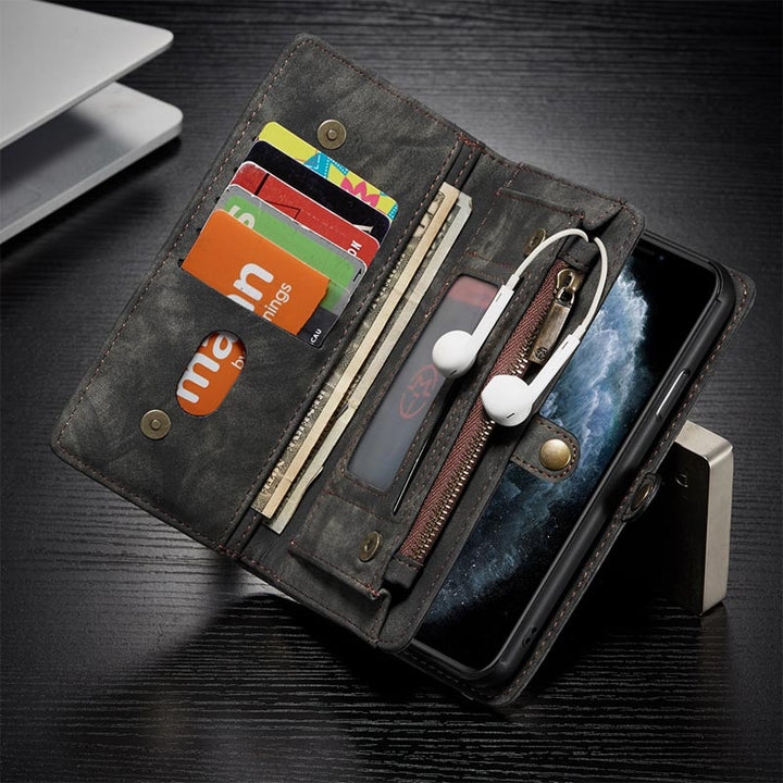 Retro Leather Wallet Phone Bag for iPhone & Samsung &Huawei with Multi-Slot