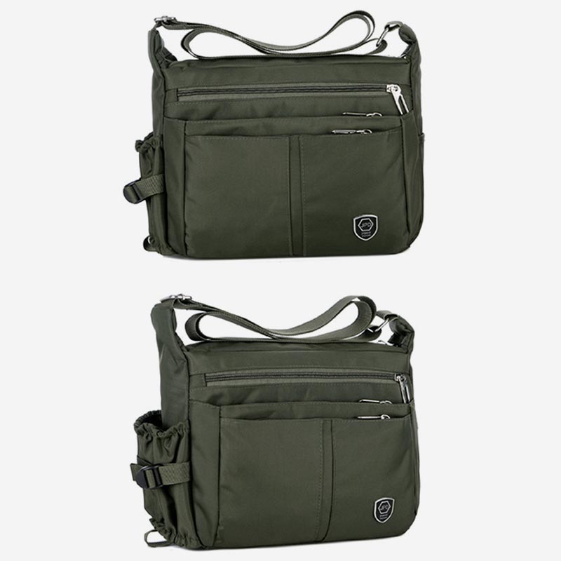Lightweight Multi-Pocket Nylon Crossbody Bag Men's Casual Messenger Bag