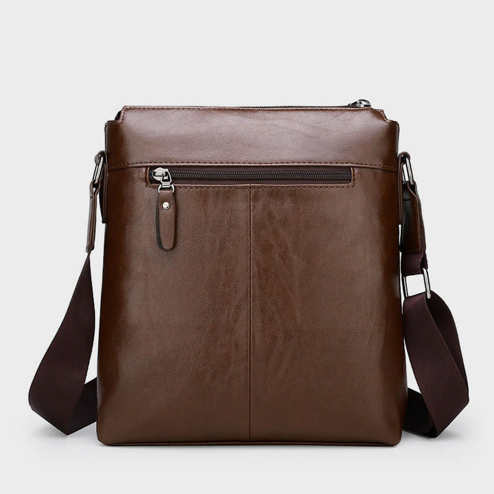 Retro Messenger Bag For Men Vertical Lightweight Crossbody Business Bag
