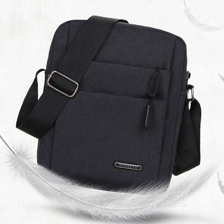 Lightweight Multi-Pocket Zipper Small Messenger Bag Casual Canvas Crossbody Purse