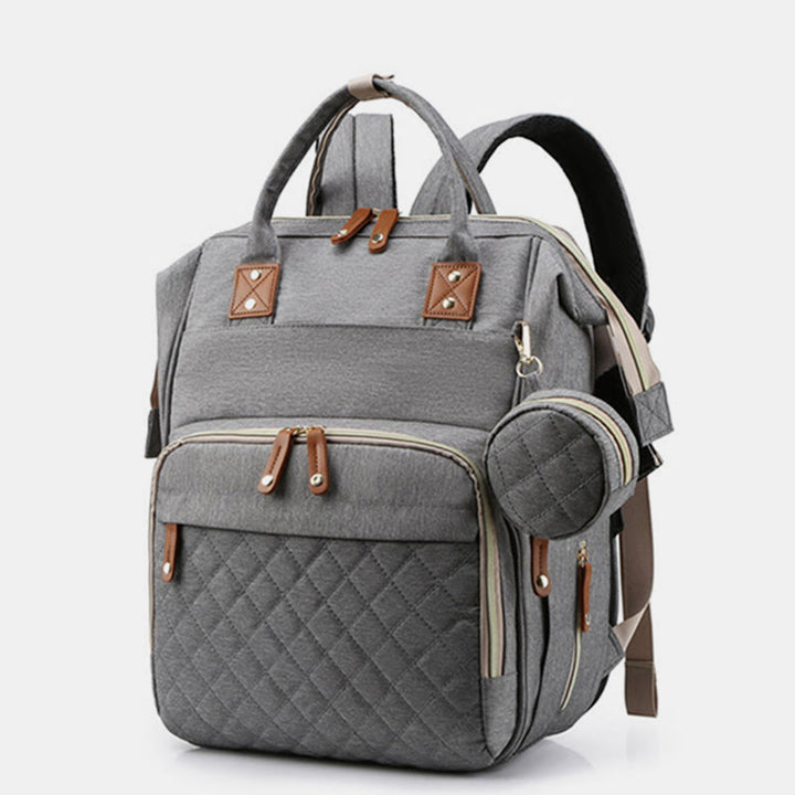 Multi Functional Mommy Bag With Crib Simple Waterproof Oxford Backpack