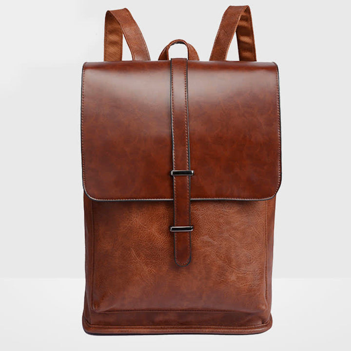 Mens Backpack Purse PU Leather Laptop Backpack Travel Business College Bookbag - image 6