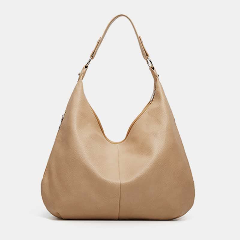 Large Soft Leather Hobo Bag Handbag Tote Everyday Purse for Women - Cornsilk - image 20
