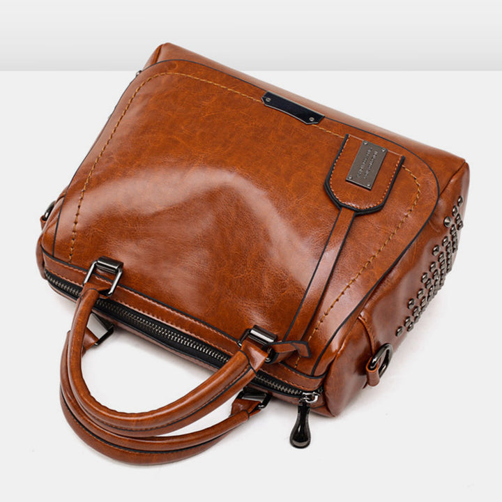 Multifunctional Large Capacity Vintage Rivet Tote Bag