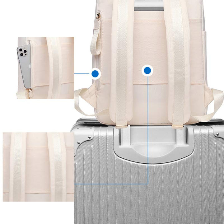 Functional Large Computer Purse Fluorescent Stylist Laptop Backpack for Travel Work