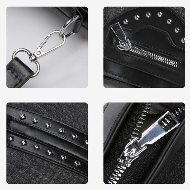 Rivet Tote For Women Triple Strap Multiple Carry Crossbdoy Bag