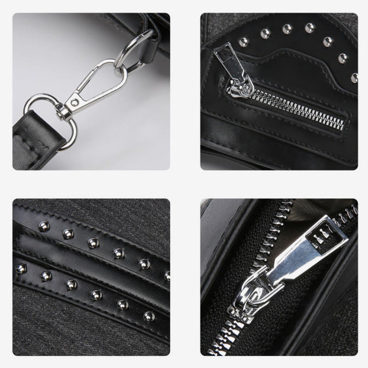 Rivet Tote For Women Triple Strap Multiple Carry Crossbdoy Bag