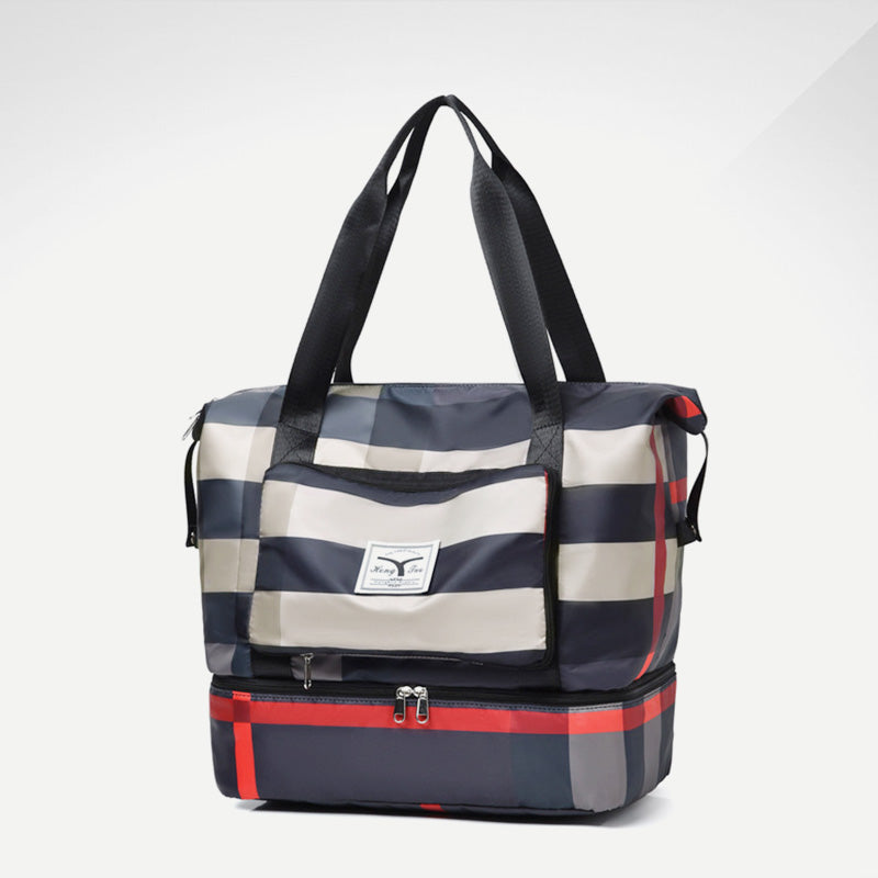 Travel Duffel Bag Sports Gym Shoulder Overnight Bag with Shoes Compartment