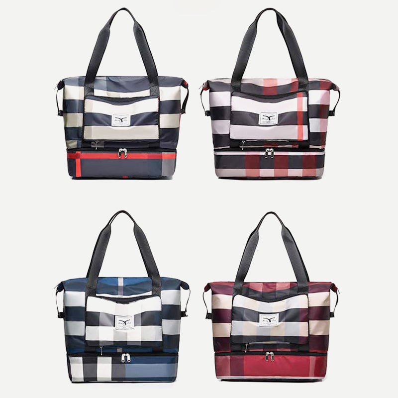 Travel Duffel Bag Sports Gym Shoulder Overnight Bag with Shoes Compartment