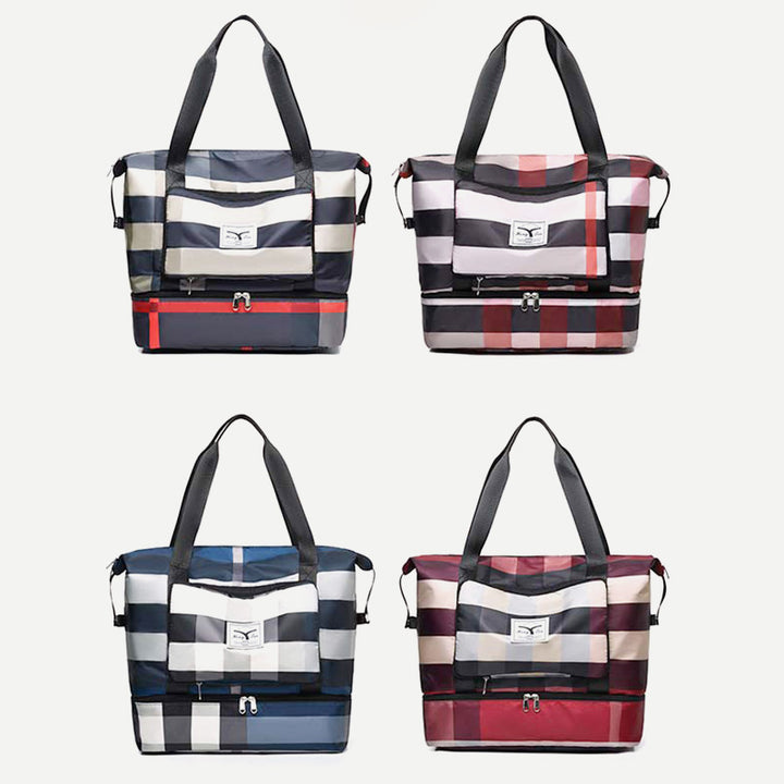 Travel Duffel Bag Sports Gym Shoulder Overnight Bag with Shoes Compartment