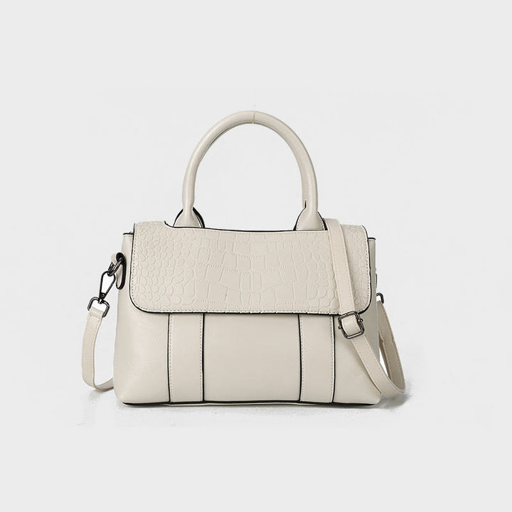 Top-Handle Bag For Women Crocodile Texture Simple Crossbody Bag